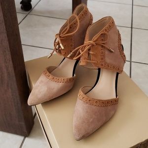 Franco Sarto Suede self tied heeled Sandals